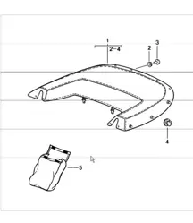 convertible top cover 911 1984-86