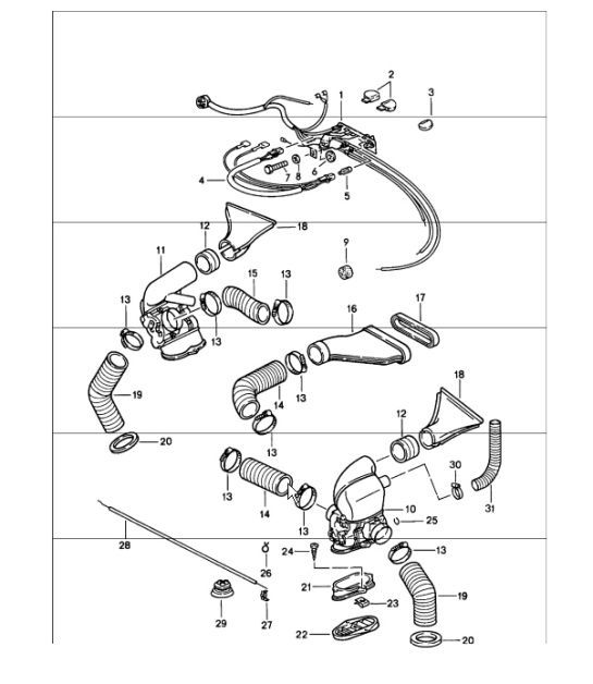 Diagram 813-01 Porsche Cayenne 9PA1 (957) 2007-2010 Body