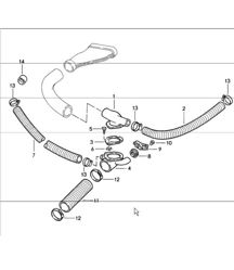 cooling air duct left-hand drive 911 1984-86