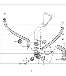 cooling air duct right-hand drive 911 1984-86