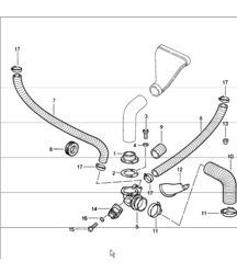 cooling air duct right-hand drive 911 1984-86