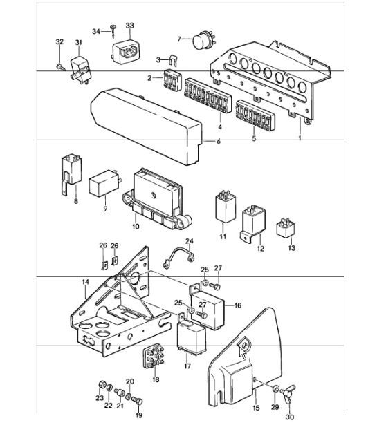 Diagram 902-00 Porsche 991 Targa 4S 3.0L（420马力） 电子设备