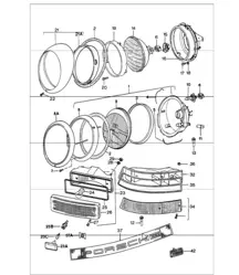 headlamp lights 911 1984-86