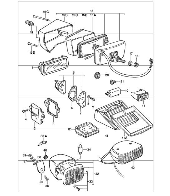 Diagram 905-05 Porsche 911 & 912 (1965-1989) Electrical equipment