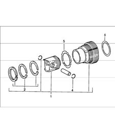 cylinder with piston 911 1987-89 cylinder with piston 911 1987-89