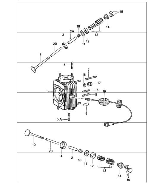 Diagram 103-00 Porsche Cayenne 92A (958) 2010-2017 Engine