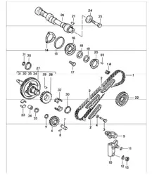 Ventilsteuerung rechts 911 1987-89