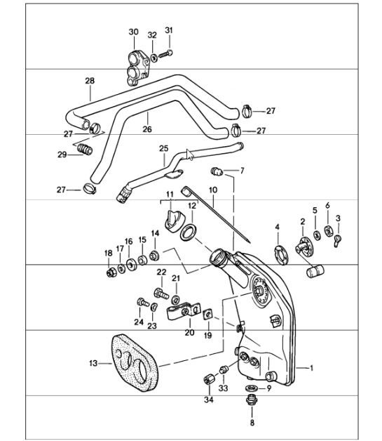 Diagram 104-01 Porsche 996 C2 3.6L 09/01-2005 Engine