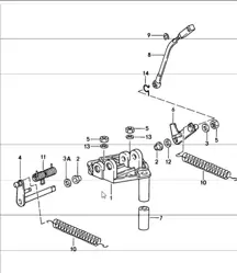 Gasgestängehalterung 911 1987-89