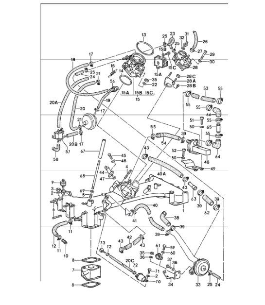Diagram 107-20 Porsche 卡宴 Turbo 4.5L 2003>> 引擎