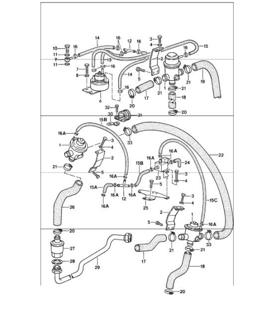 Diagram 108-07 Porsche 928S2 4.7L 1984-86 