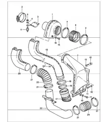 Zusatzgebläse 911 CARRERA 930.20/25/26 1987-89