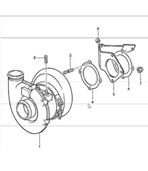 turbocharger 911 TURBO 930.66/68 1987-89
