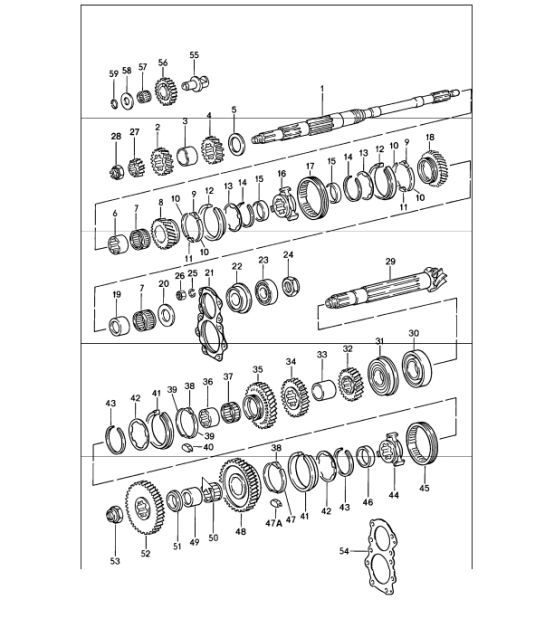 Diagram 303-05 Porsche Cayenne 9PA (955) 2003-2006 Transmission