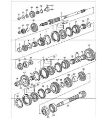 engrenages et axes engrenages à 5 vitesses voir groupe 3/03/10