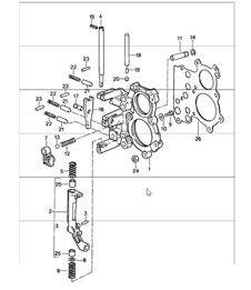 tensioning plate shift control lock device 5-speed 911 1987-89 tensioning plate shift control lock device 5-speed 911 1987-89