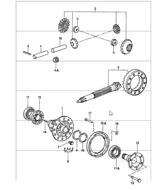 Diagram 305-00 Porsche 996 C4 3.4L 1997-08/01 Transmission