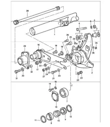 essieu arrière 911 1987-89