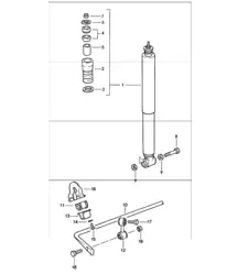 stabilisateur d'amortisseur de vibrations 911 1987-89