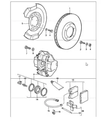 Bremse Vorderachse 911 CARRERA 1987-89