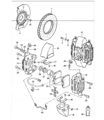 Bremse Vorderachse 911 TURBO / CARRERA M491 1987-89