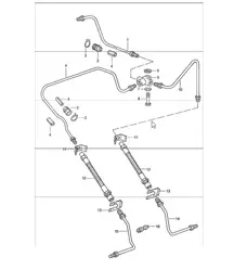 brake line rear 911 1987-89