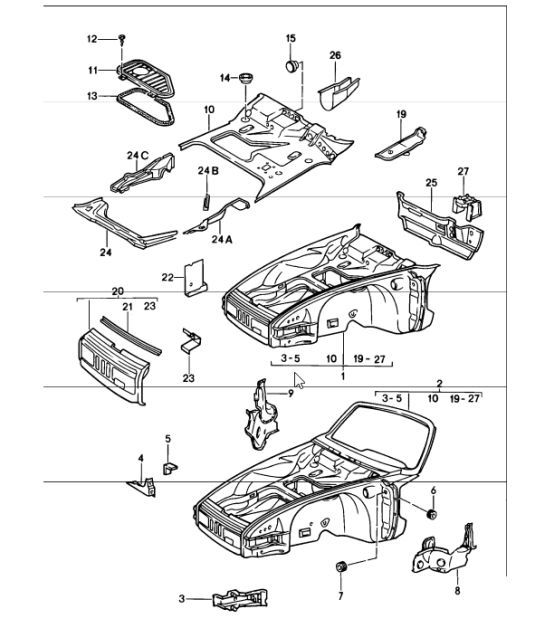 Diagram 801-05 Porsche 992 Carrera 4S Cabriolet 3.0L 
