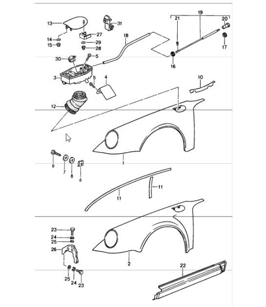 Diagram 801-31 Porsche Cayenne 3.2L V6 2003>> Body