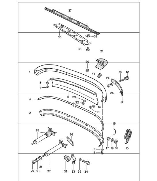 Diagram 802-05 Porsche Cayenne 92A (958) 2010-2017 Body