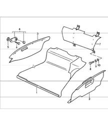 dotazioni interne vano bagagli ANTERIORE 911 1987-89