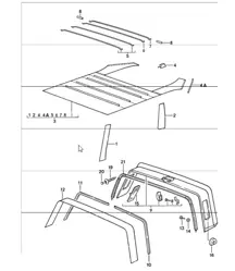 aménagement intérieur arceau de toit 911 1987-89 COUPE / TARGA