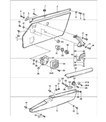 équipement intérieur : portes 911 1987-89