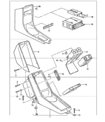 centre console 911 1987-89