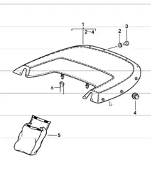 convertible top cover 911 CABRIO 1987-89