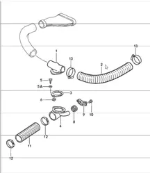 Kühlluftkanal für Linkslenker 911 1987-89