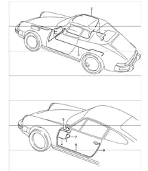 wiring harnesses body door 911 1987-89