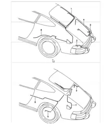mazos de cables parte trasera 911 1987-89