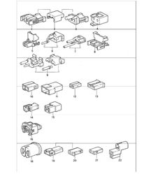connector housing 2-pole 911 1987-89