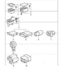 connector housing 4-pole 911 1987-89