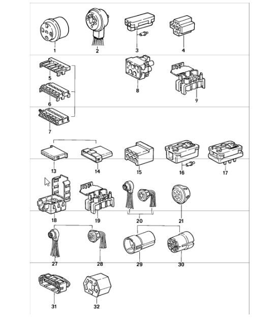 Diagram 902-62 Porsche Cayman 987C/981C (2005-2016) Electrical equipment