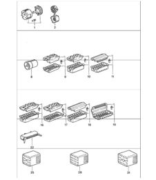 caja conector 10 polos hasta 22 polos 911 1987-89 caja conector 10 polos hasta 22 polos 911 1987-89