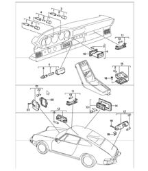 luces interiores 911 1987-89 luces interiores 911 1987-89
