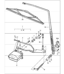 rear window wiper 911 1987-89 rear window wiper 911 1987-89