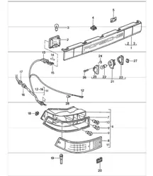 Abdeckung der Kombileuchten hinten 911 1987-89