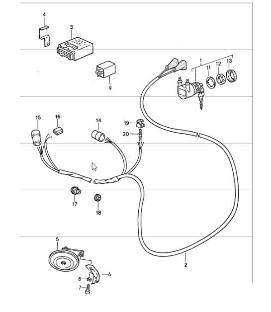 Diagram 910-00 Porsche Cayenne Turbo / Turbo S 4.8L 2007>> Electrical equipment