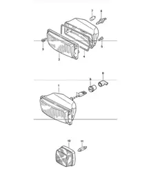 special model flatnose design additional headlamp 911 TURBO M506 1988-89