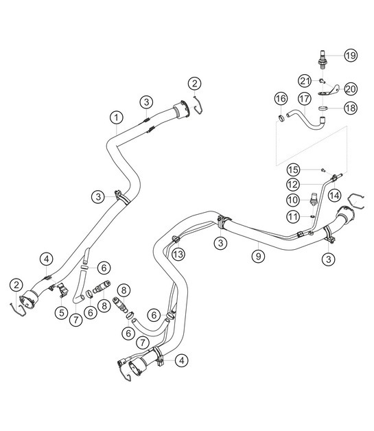 Diagram 1.1-20 Porsche Boxster 986/987/981 (1997-2016) Engine