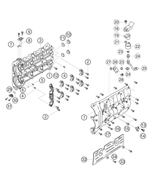 Diagram 1.1-08 Porsche 991 (911) MK1 2012-2016 Engine