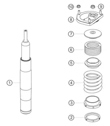 Suspension strut front 911 (991) GT3 CUP 2016
