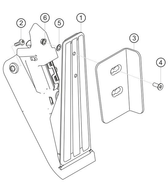 Diagram 7.7-03 Porsche 991 (911) MK1 2012-2016 Hand Lever System, Pedal Cluster 